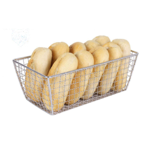 Brödkorg i rostfritt stålnät